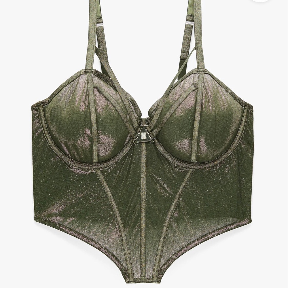 Savage x fenty going platinum mesh bustier sz 1X